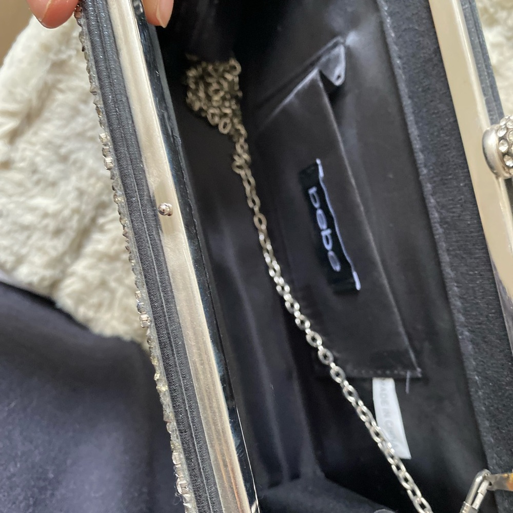 Bebe Rhinestone Clutch NWT - Picture 6 of 11